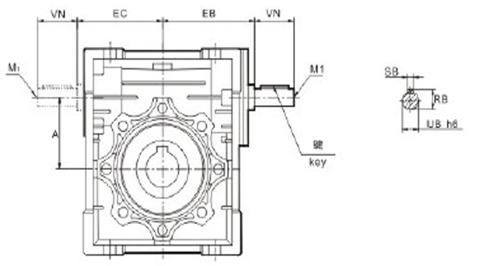 蜗轮蜗杆减速机JRST..-W系列详细图纸 蜗轮蜗杆减速机JRST..-W系列详细图纸